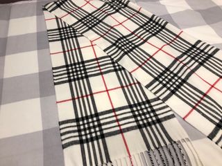 Bufanda unisex cuadros blanco y negro