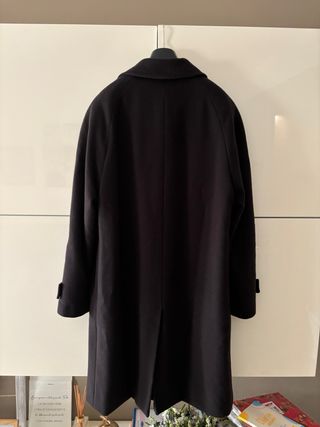 Cappotto uomo nero in lana e cashmere