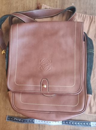 Bolso Loewe bandolera vintage marrón/verde