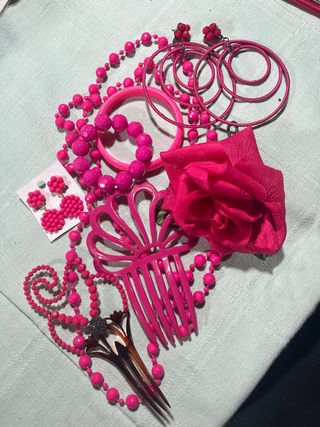 Conjunto accesorios traje gitana o flamenca