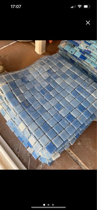 Gresite azul para piscina