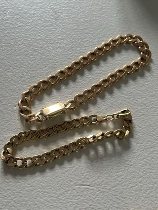 Hermosa pulsera esclava dorada