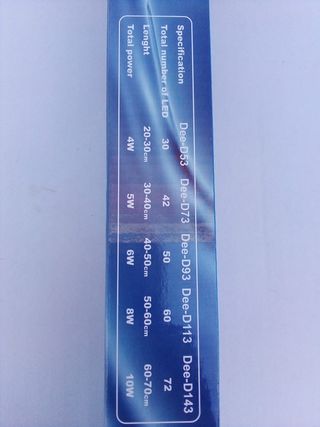 pantalla led acuario 20 - 70 pecera varios tamaños