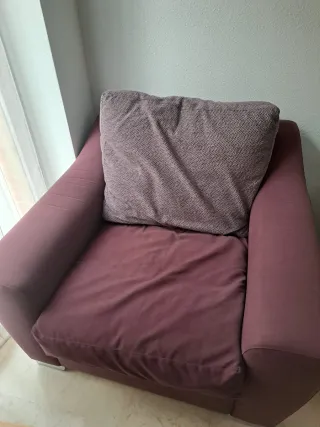 Sillón individual rosa/morado 2 ud.
