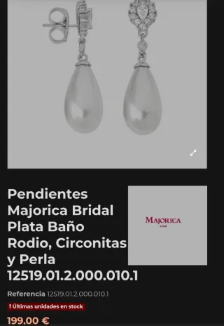 Pendientes Novia Perla y Circonitas