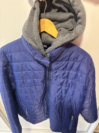 Abrigo acolchado azul hombre