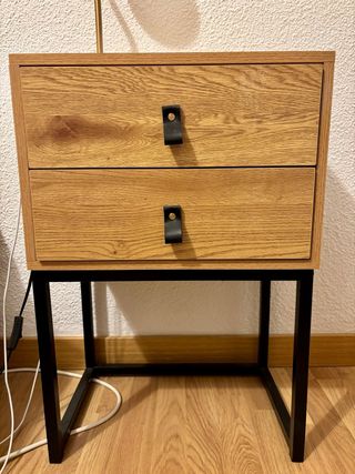 Comodino Maison du Monde in legno e metallo