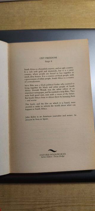 Oxford Bookworms 6: Cry Freedom