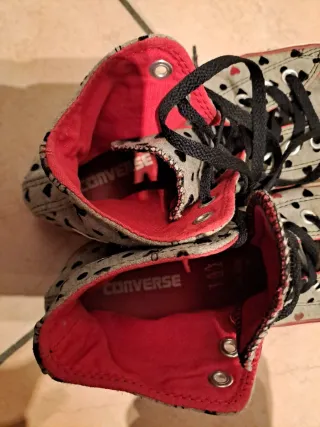 Converse All Star Stivaletti Rari Cuore Grigio Ros