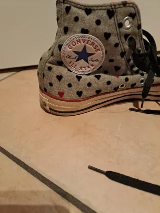 Converse All Star Stivaletti Rari Cuore Grigio Ros