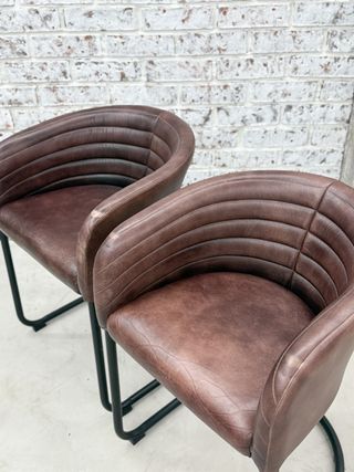 Sillas de comedor de piel