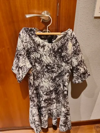 Vestido Neopreno Mujer Negro/Blanco