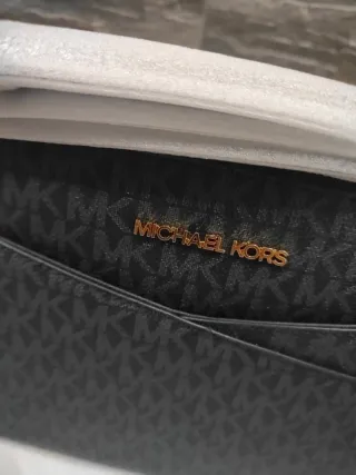 Borsa a tracolla Michael Kors monogram nera