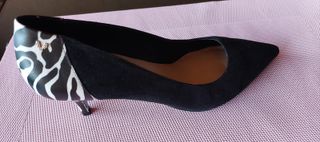 Zapatos Martinelli Negros y Animal Print