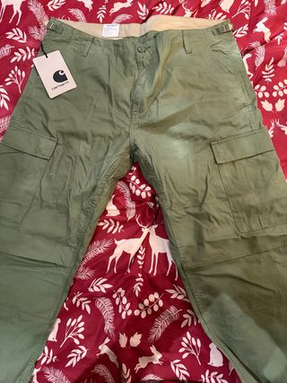 Pantalón Cargo Carhartt Baggy W38 L34 Verde
