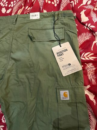 Pantalón Cargo Carhartt Baggy W38 L34 Verde