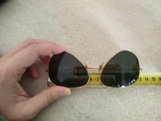 Gafas Ray-Ban Aviador Dorado y Negro polarizadas