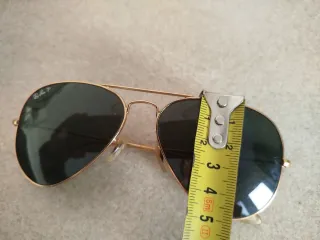 Gafas Ray-Ban Aviador Dorado y Negro polarizadas