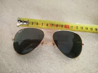 Gafas Ray-Ban Aviador Dorado y Negro polarizadas