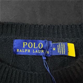 Maglione Polo Ralph Lauren nero logo rosso