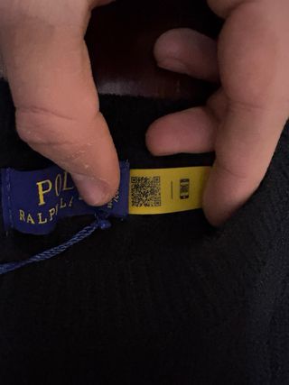 Maglione Polo Ralph Lauren nero logo rosso