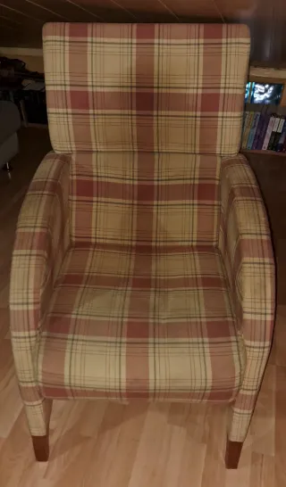 Sillón individual tela cuadros