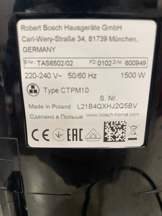 Cafetera Bosch Tassimo Negra