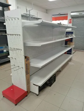 Estanterías Gondola Metálicas Blancas