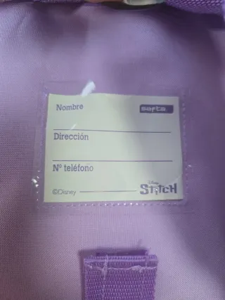 Mochila infantil Stitch Disney adaptable a carro.