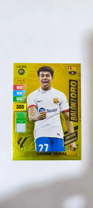 Cromo Lamine Yamal Balón de Oro Panini