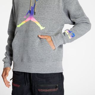 Sudadera Jordan Gris Logo Multicolor