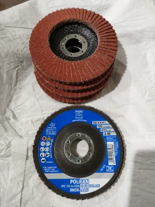 5 Discos de lija PFERD 115 mm