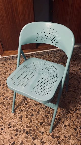 Silla plegable verde agua Ikea