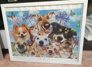 Cuadro Puzzle Perros y Gatos