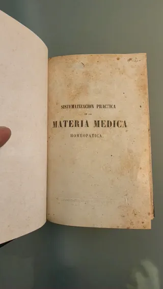 Materia médica homeopatica. Libro de 1855 A. Teste