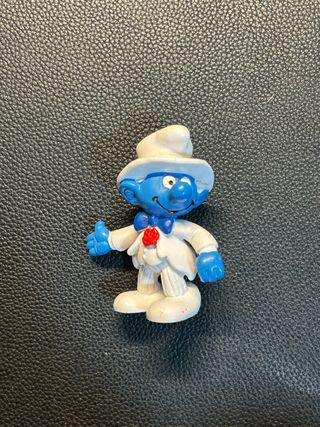 Figura Pitufo Novio PVC Schleich Peyo 1991