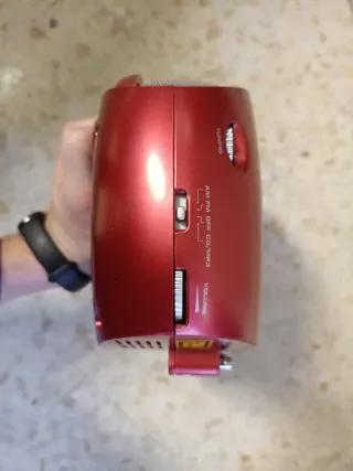 Radio CD Denver Roja y Plateada