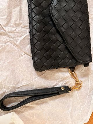 Pochette Borsa Intrecciata Nera