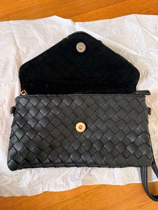 Pochette Borsa Intrecciata Nera