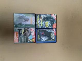 Lote 4 DVDs de Pesca (Barbos, Black Bass)