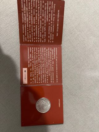 Moneda 2000 Pesetas Plata FNMT 1996