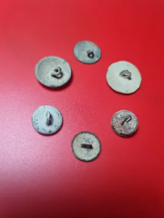 Lote 6 botones antiguos decorados