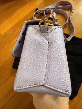 Borsa LA CARRIE viola borchie