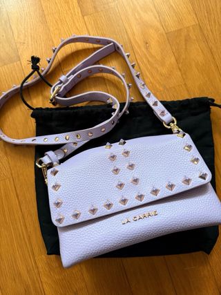 Borsa LA CARRIE viola borchie