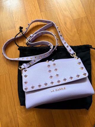 Borsa LA CARRIE viola borchie
