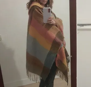 Poncho Surkana Multicolor Talla Única Nuevo