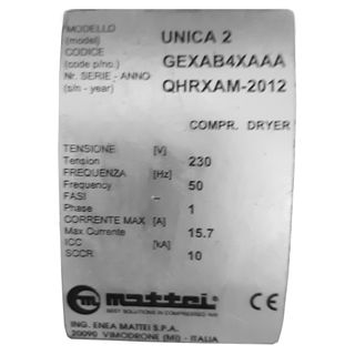 Compresor Rotativo Paletas Mattei Italiano