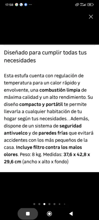 Estufa de parafina Zibro