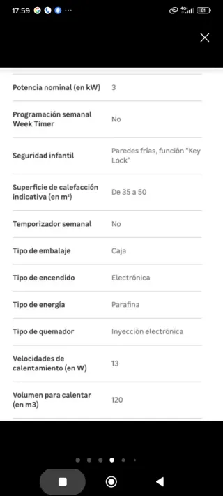 Estufa de parafina Zibro