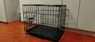 Caseta transportin perro negra